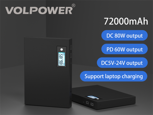 P186 DC Laptop power bank 72000mah